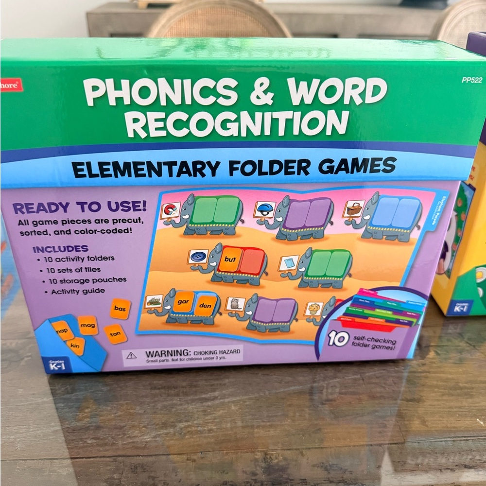 Phonics & Word Recognition Elementary Folder Games - Green